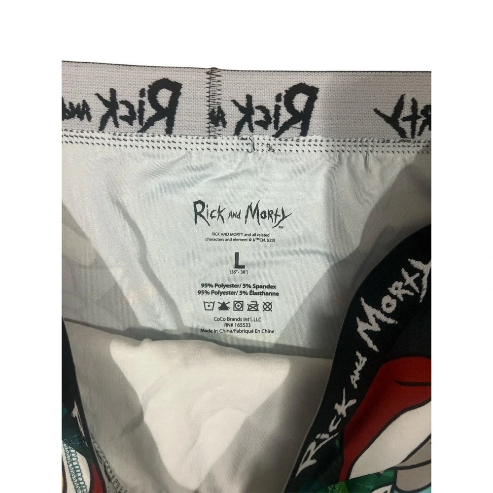 MENS RICK AND MORTY CHRISTMAS BOXER BRIEF SIZE LARGE